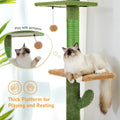5-Tier Floor to Ceiling Cat Tower Tree with Scratching Post