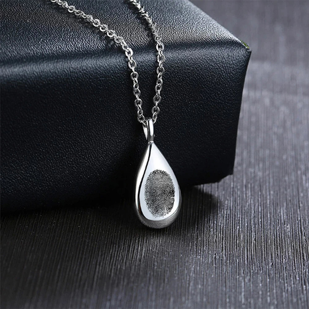 Teardrop Cremation Necklace for Ashes