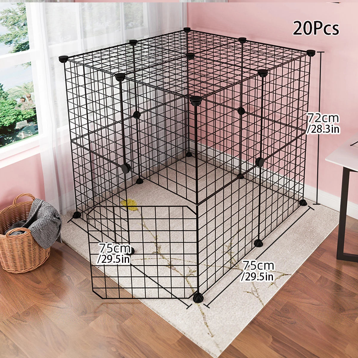 Wire mesh Dog cage  indoor
