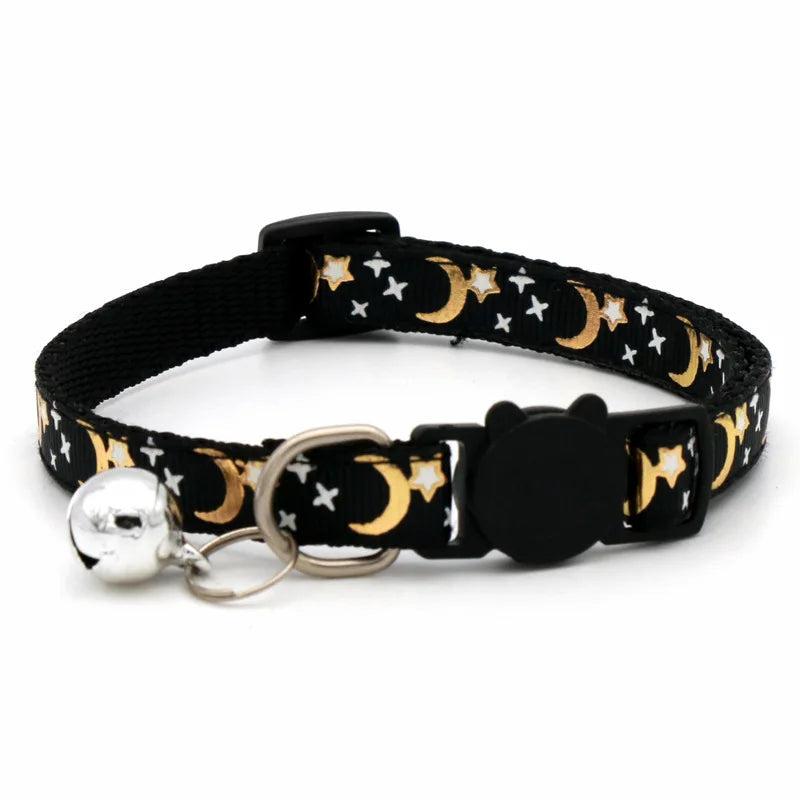 Pet Collar With Bell and Star Moon
