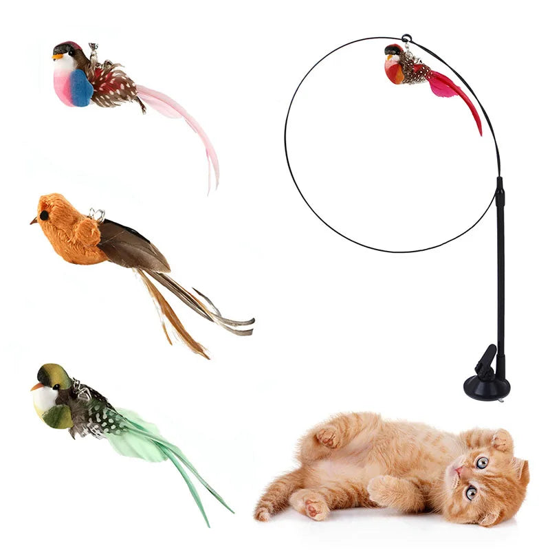 Cat Toys Bird Feather Stick