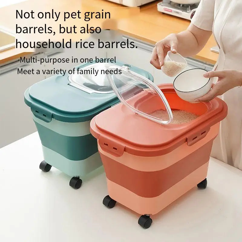 Collapsible Pet Dog Food Storage