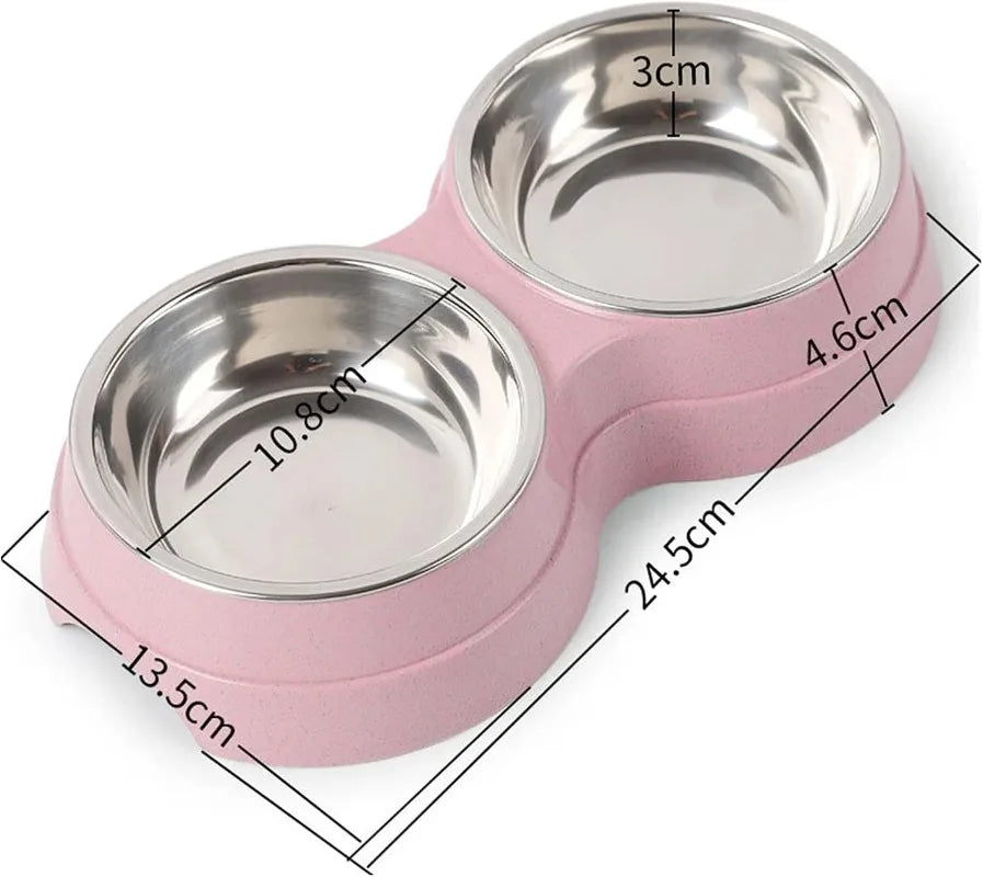 Stainless Steel Double Pet Bowls