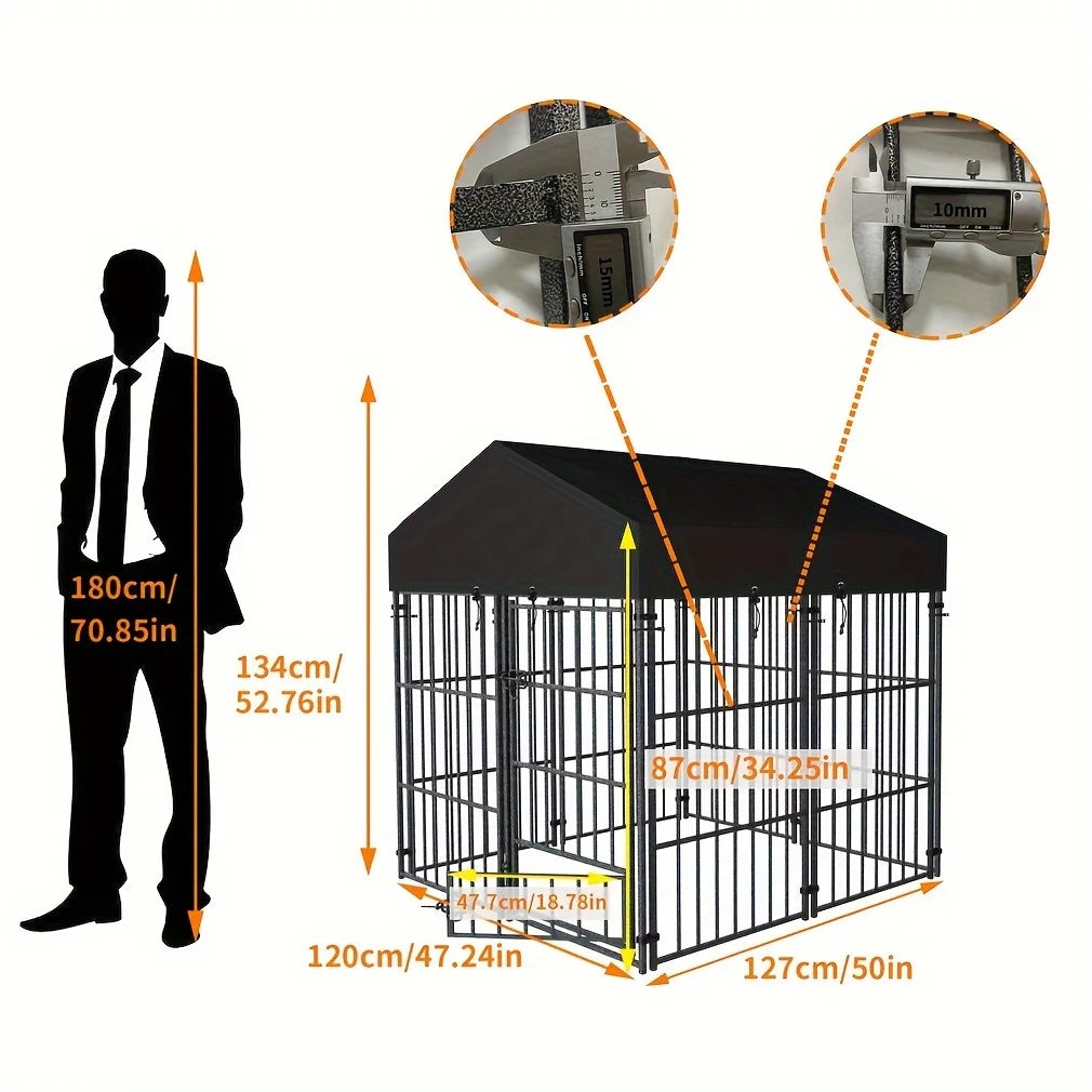 Metal Dog Kennel Large Outdoor