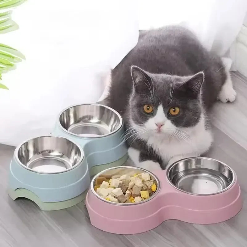 Stainless Steel Double Pet Bowls
