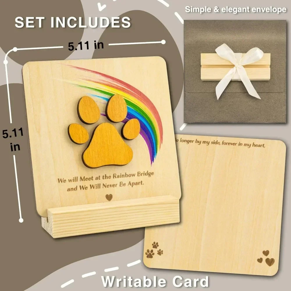 Wood Pet  Rainbow Bridge Sympathy Memorial