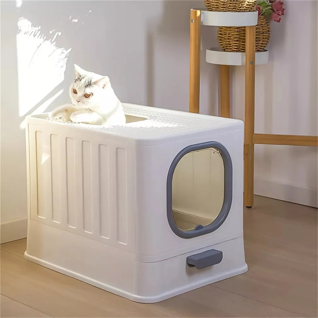 Enclosed Litter Box  with Scoop and Lid Anti-Splashing