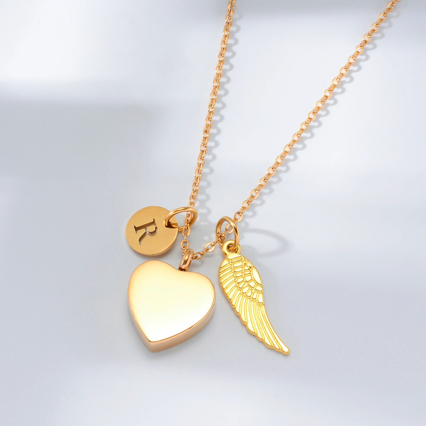 Pet stainless Steel Heart Ashes Urn Pendant Necklace