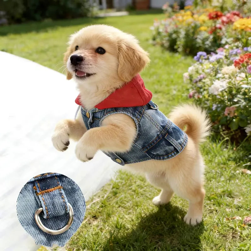 Denim Pet Clothes for Small Dogs