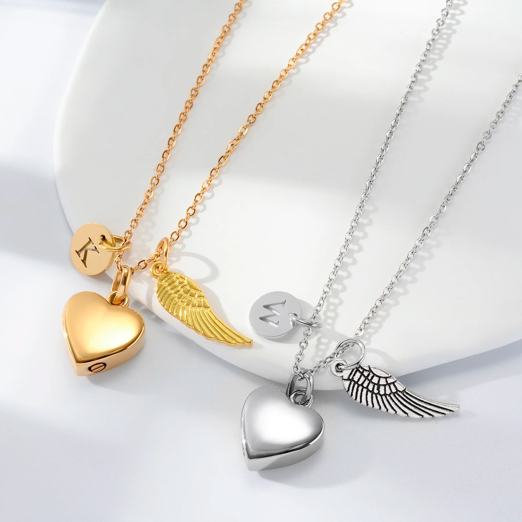 Pet stainless Steel Heart Ashes Urn Pendant Necklace