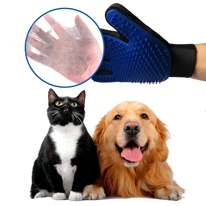 Silicone Pet Grooming Gloves Hair Removal
