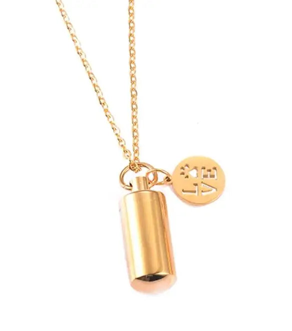 Pet Dog Paw Charm & Cylinder Memorial