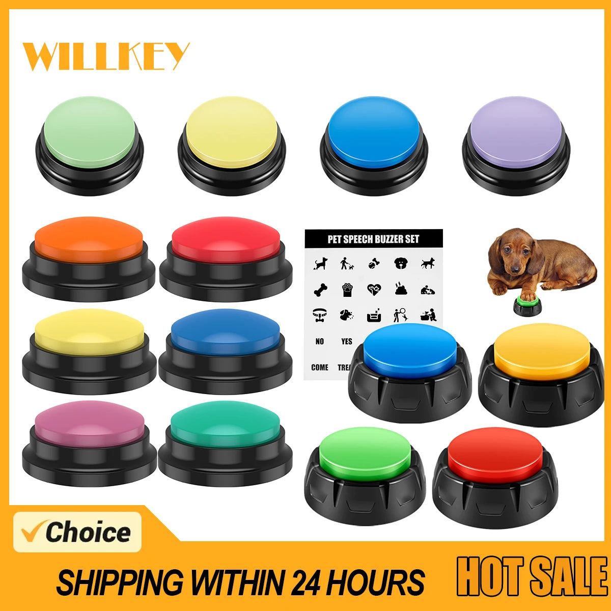 Voice Recording Button Pet Toys