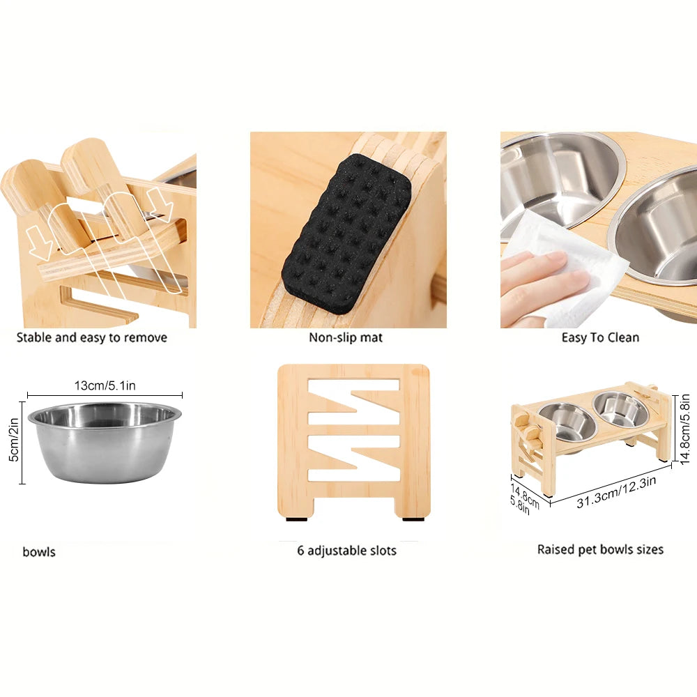 Elevated Pet Dishes Food and Water Feeder
