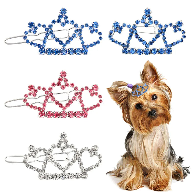 Pet Crystal Rhinestone Hair Clip