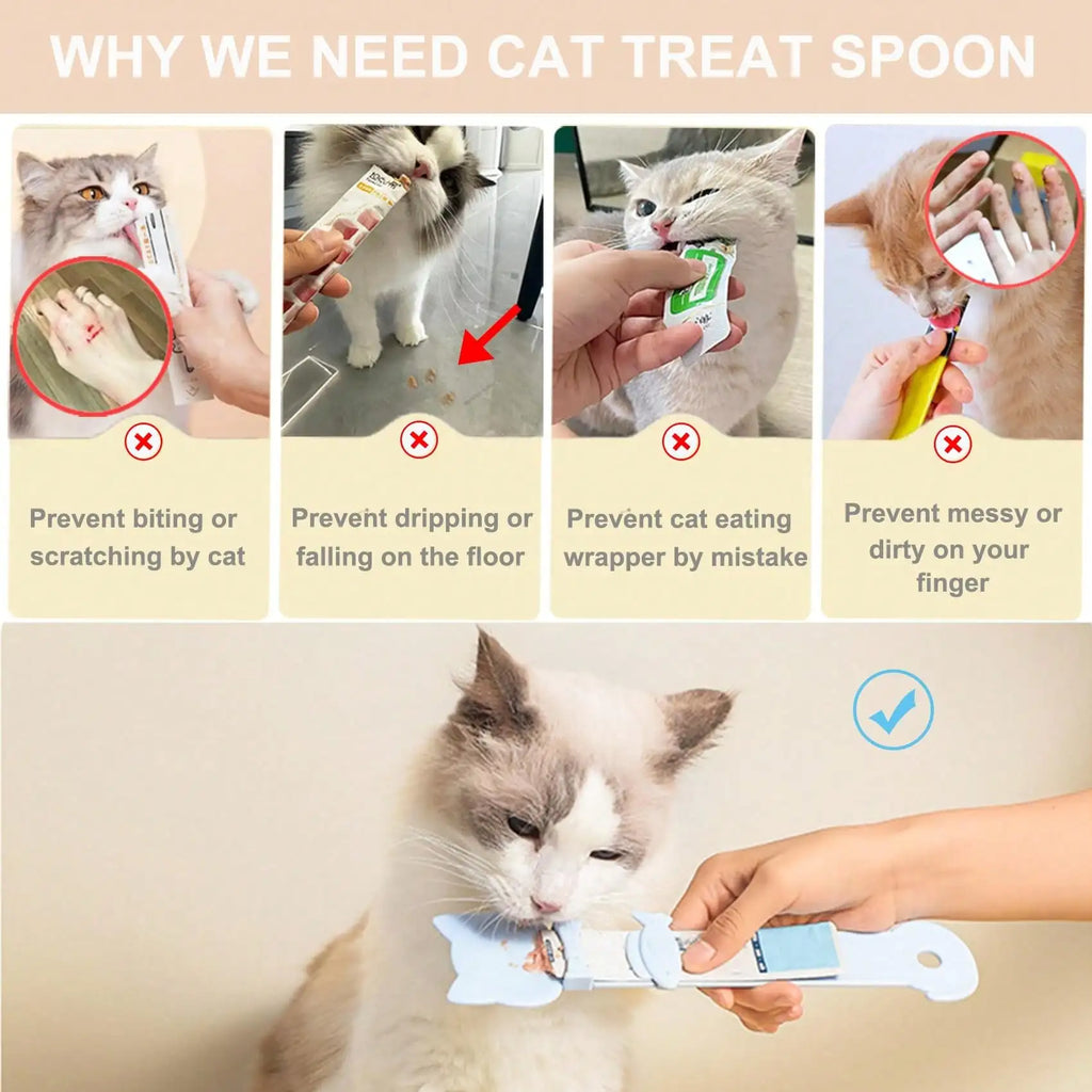 Cat Treat Squeeze Spoon Multifunctional