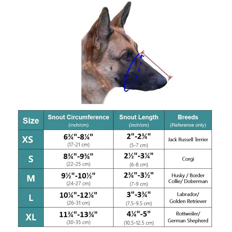 Pet Soft Mesh  muzzle, Prevents Biting Chewing And Licking