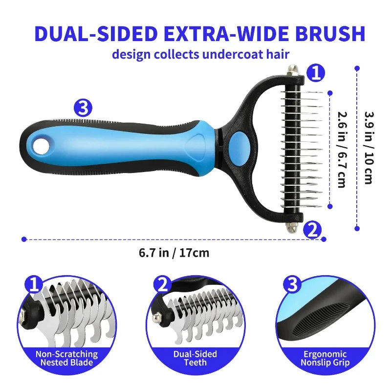 Pet Deshedding Brush Comb