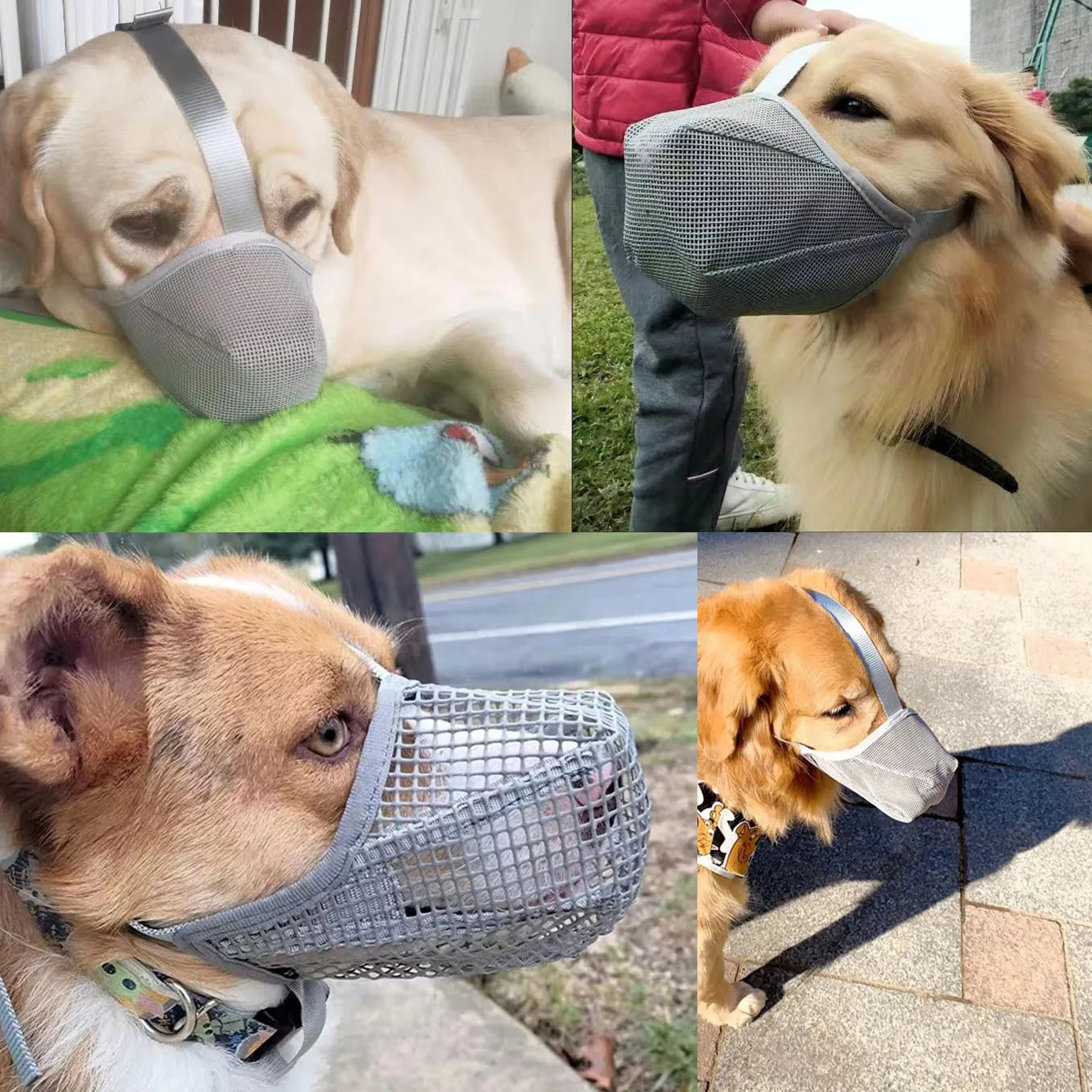 Pet Soft Mesh  muzzle, Prevents Biting Chewing And Licking