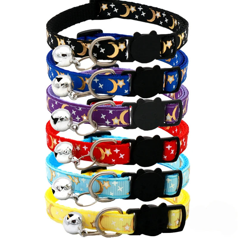 Pet Collar With Bell and Star Moon