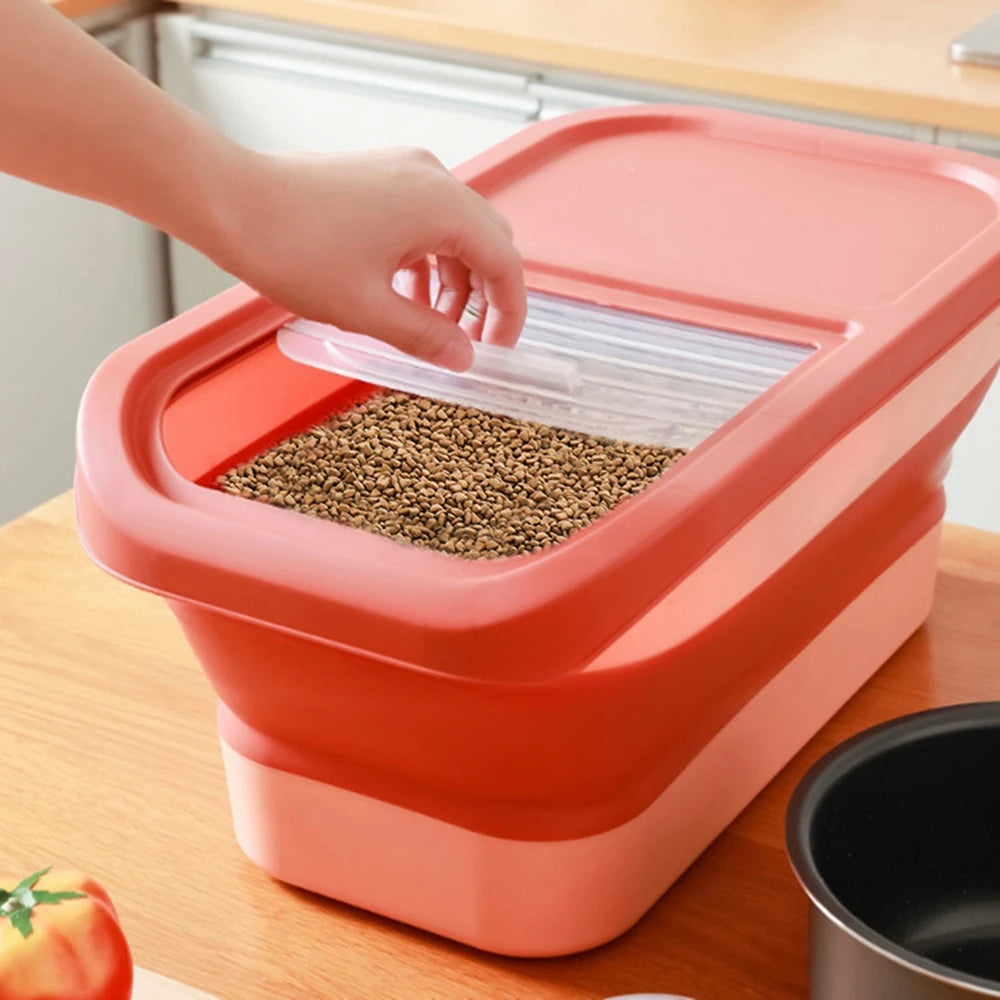 Collapsible Pet Dog Food Storage