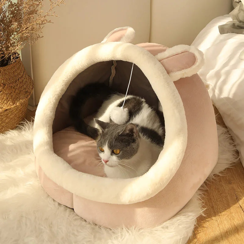 Cat Bed  Washable with dangling ball