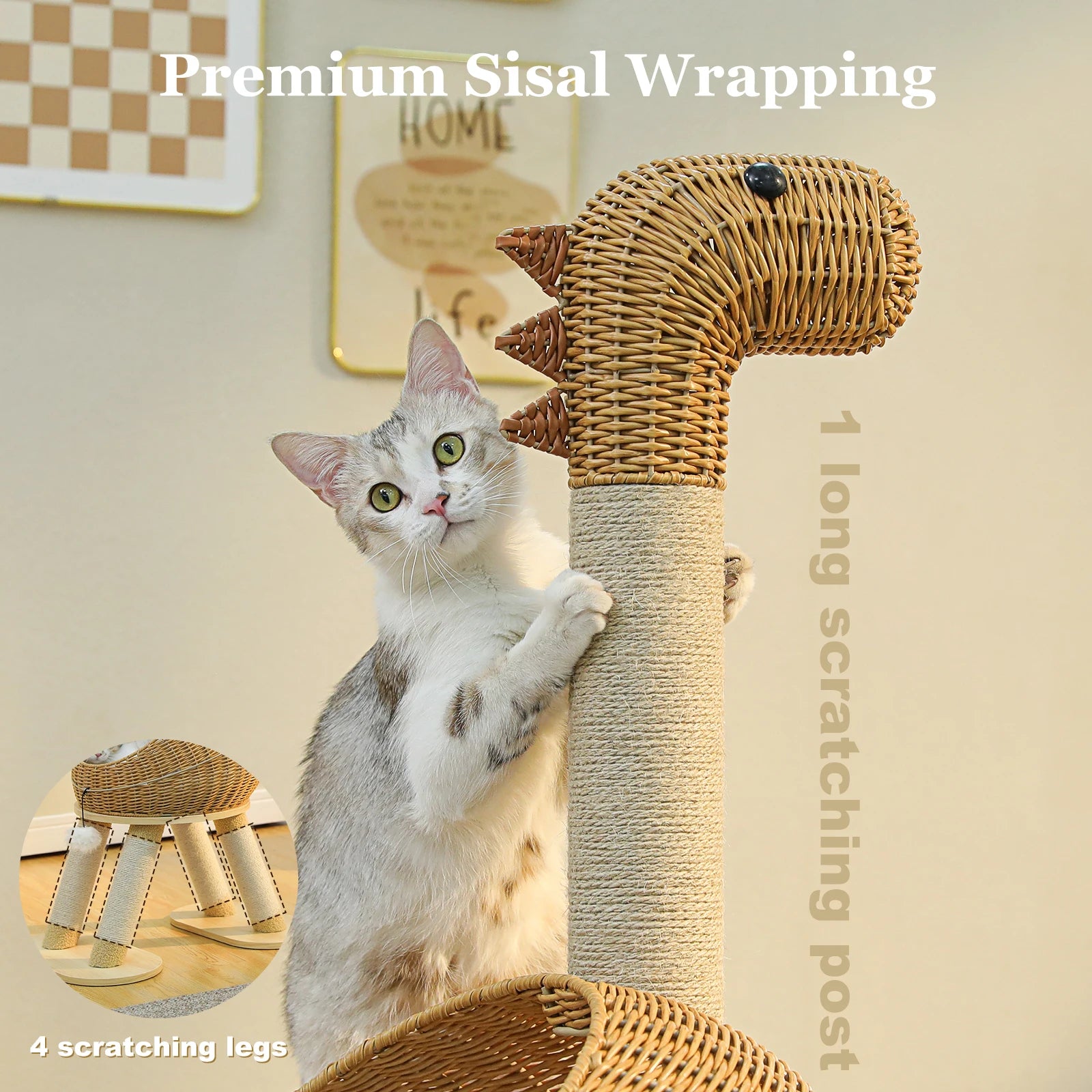 Cat Tree Tower with Sisal Scratching Post
