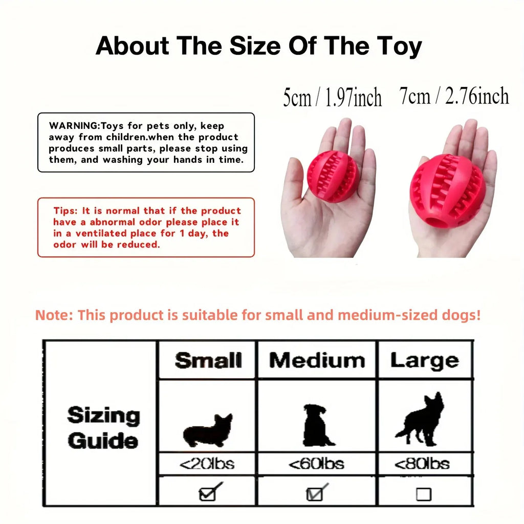 Pet Food Treat Feeder Tooth Cleaning Ball
