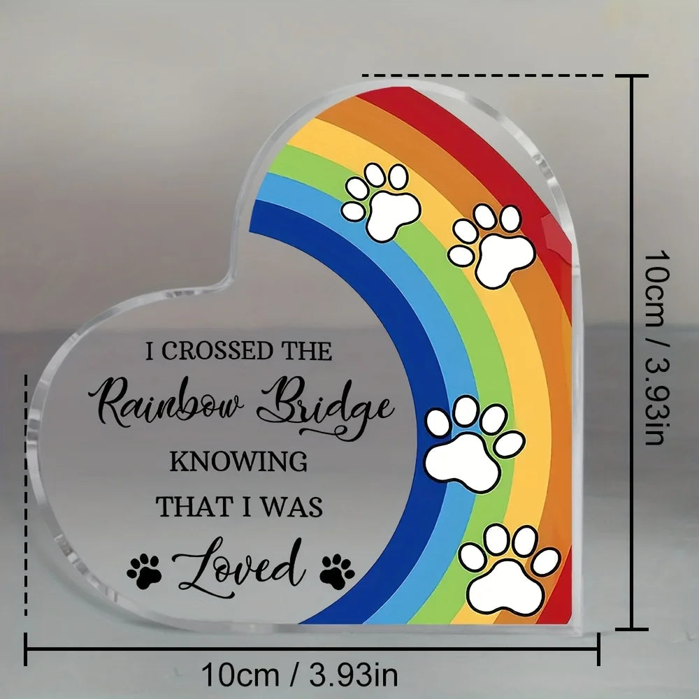 Acrylic Rainbow Bridge Dog Memorial