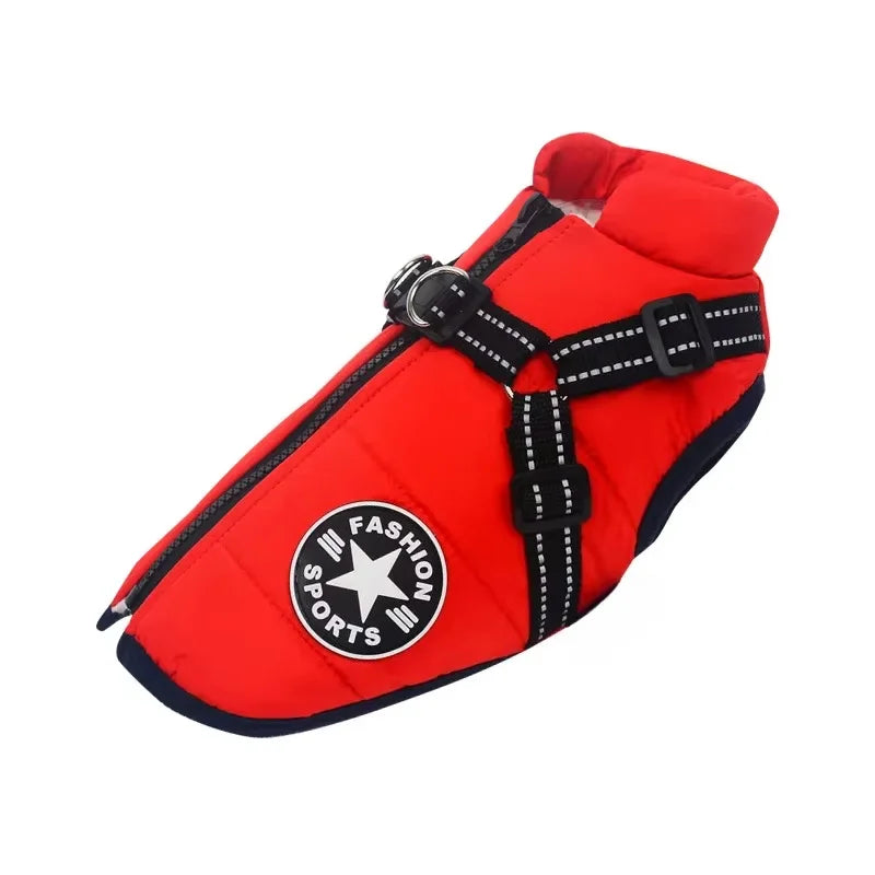 Large Dog Jacket With Harness