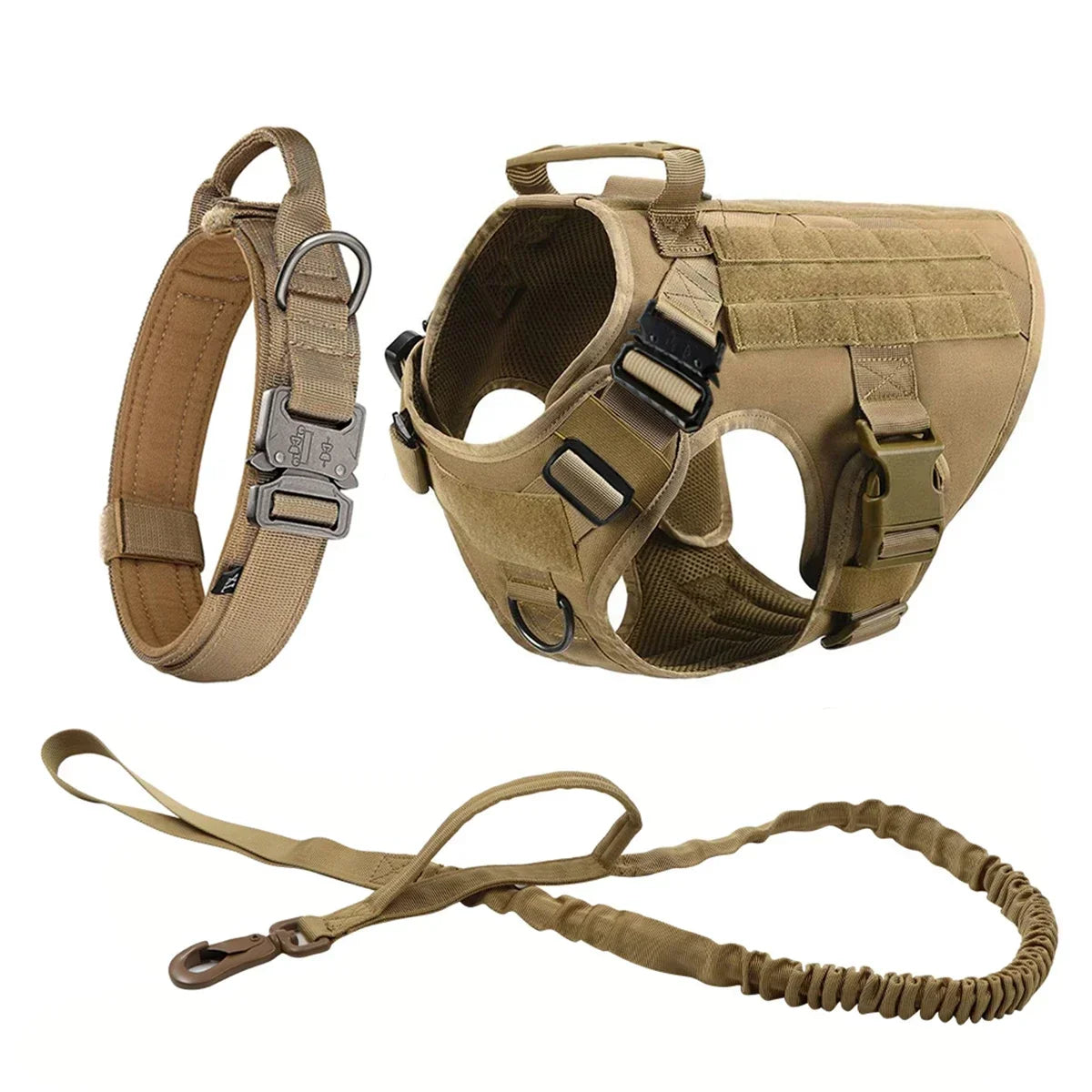 Tactical Dog Harness Leash Collar
