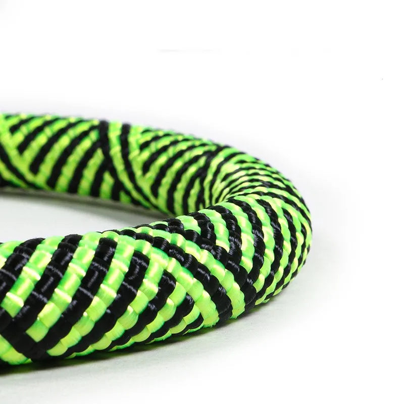 Nylon Weave Three Heads Safety Dog Lead Leash Foam Handle