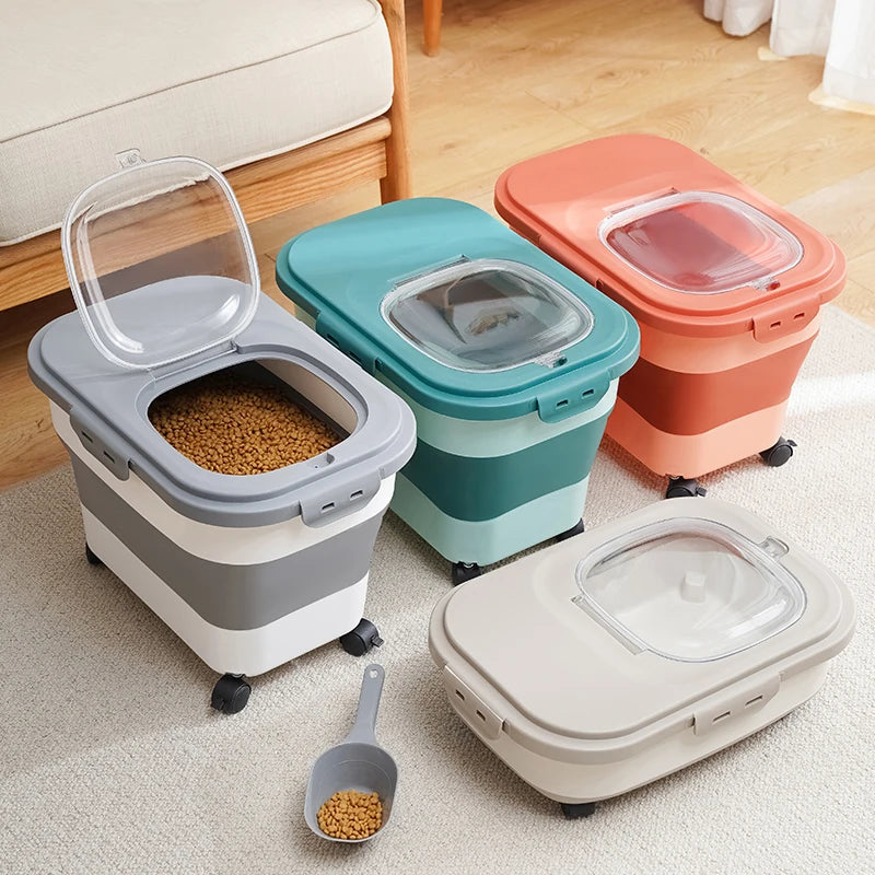 Collapsible Pet Dog Food Storage