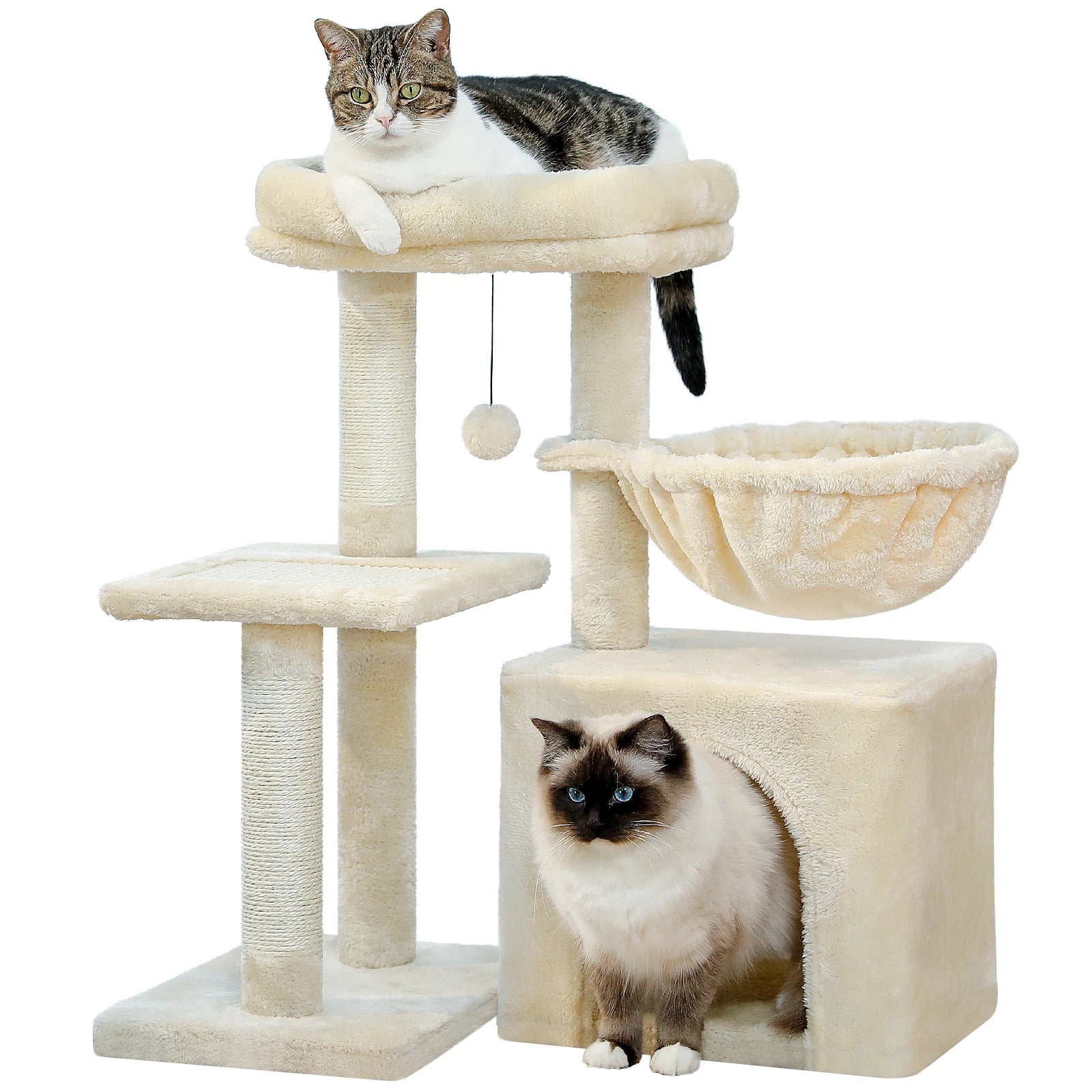 Cat Tree Tower with Natural Scratching Post