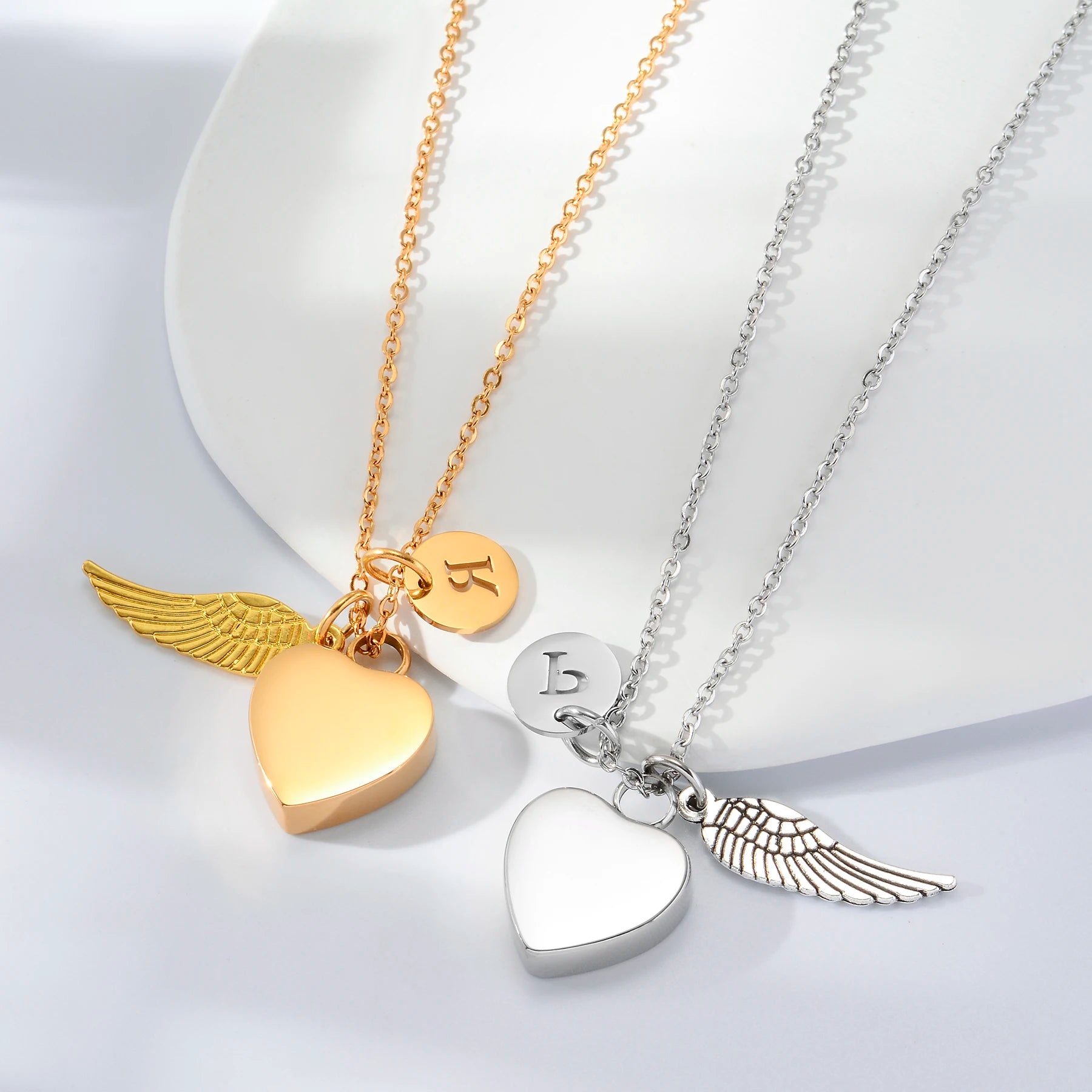 Pet stainless Steel Heart Ashes Urn Pendant Necklace
