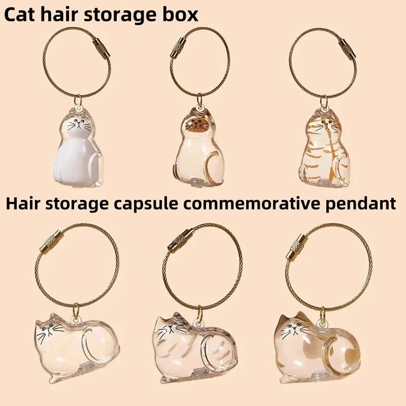 Transparent cat hair storage Keepsake
