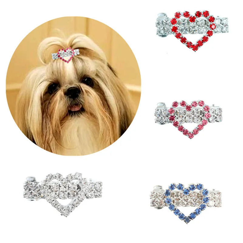 Pet Crystal Rhinestone Hair Clip