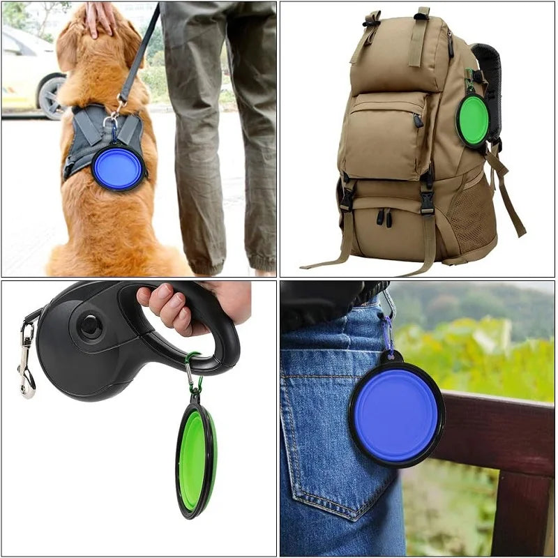 Folding Portable Silicone Pet Feeder Bowl