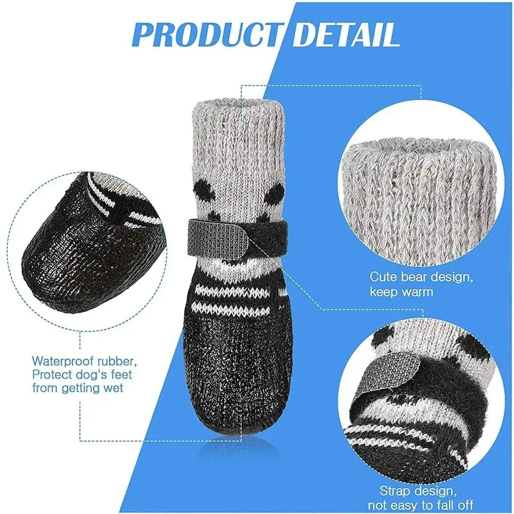 Pet Waterproof Shoes, Socks Rubber Socks Non-slip